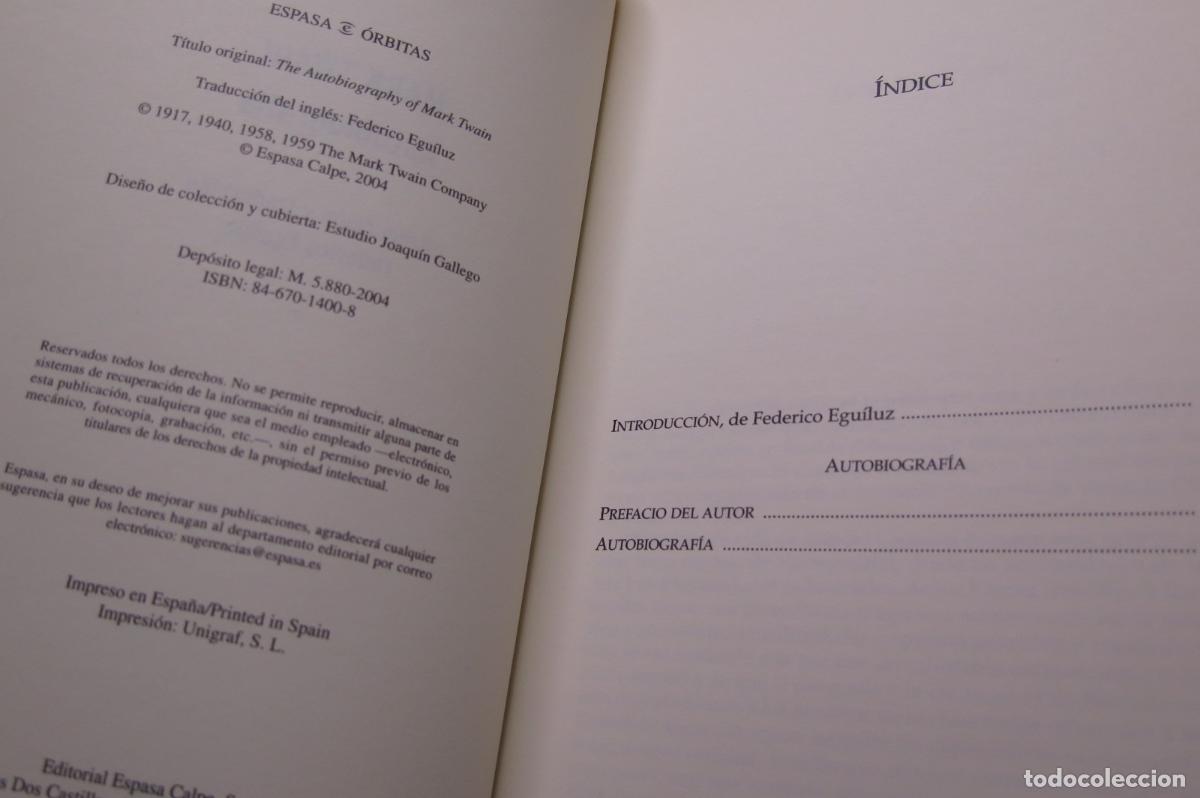 Libros de segunda mano: Autobiograf&iacute;a. Mark Twain - Foto 2