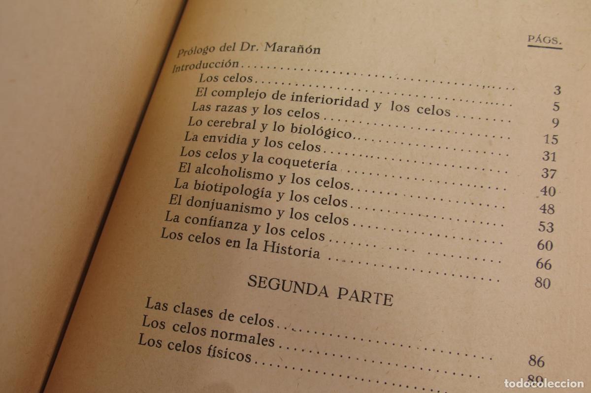 Libros de segunda mano: LOS CELOS. pr&oacute;logo del Doctor Mara&ntilde;&oacute;n. RODRIGUEZ DEL CASTILLO - Foto 2