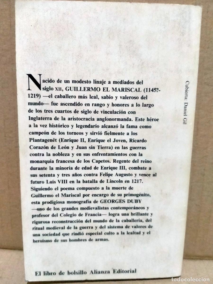 Libros de segunda mano: GEORGE DUBY. GUILLERMO EL MARISCAL .ALIANZA - Foto 2