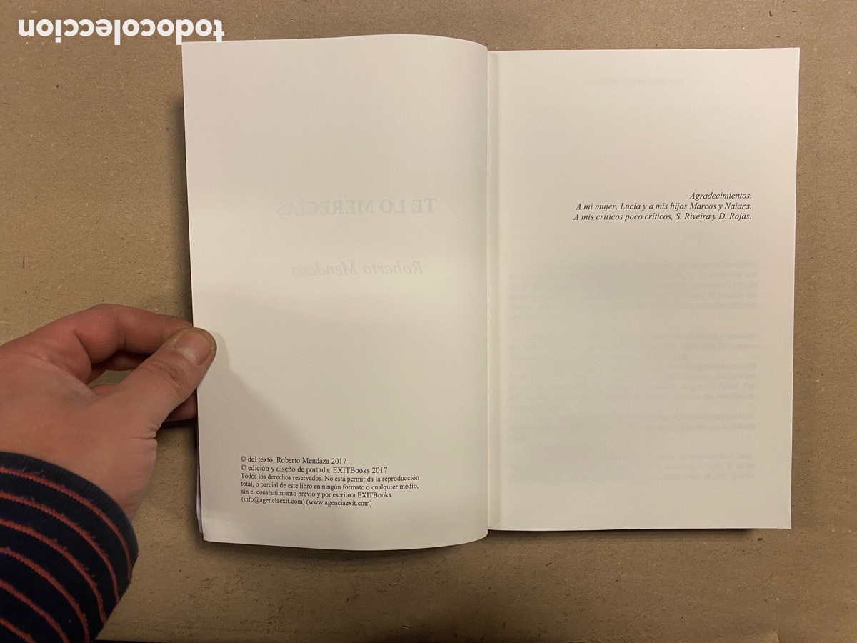 Libros de segunda mano: TE LO MEREC&Iacute;AS. ROBERTO MENDAZA. EXITBOOKS 2017. - Foto 3