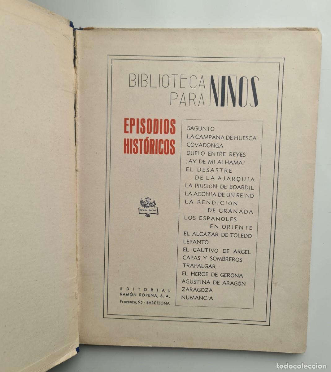 Libros de segunda mano: Episodios hist&oacute;ricos. Biblioteca para ni&ntilde;os - Foto 3