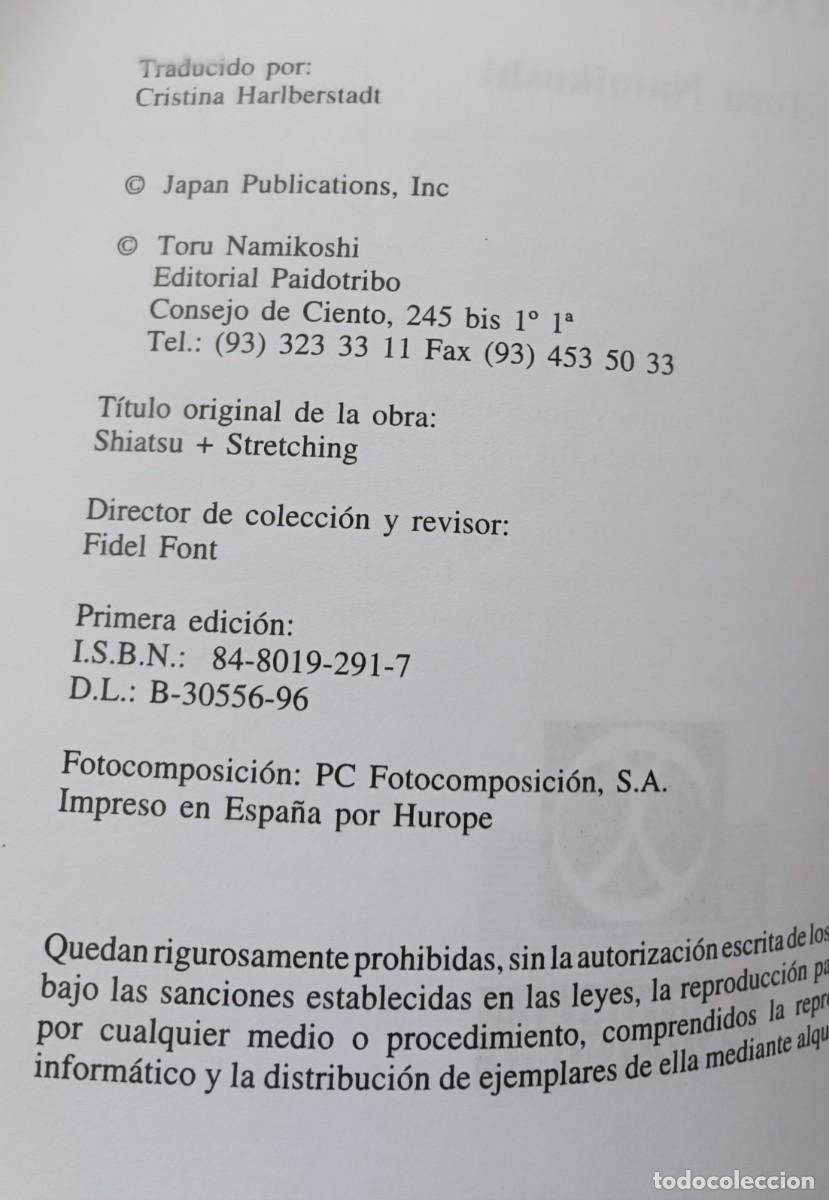 Libros de segunda mano: SHIATSU + STRETCHING. TORU NAMIKOSHI. 1&deg; EDICION - Foto 3