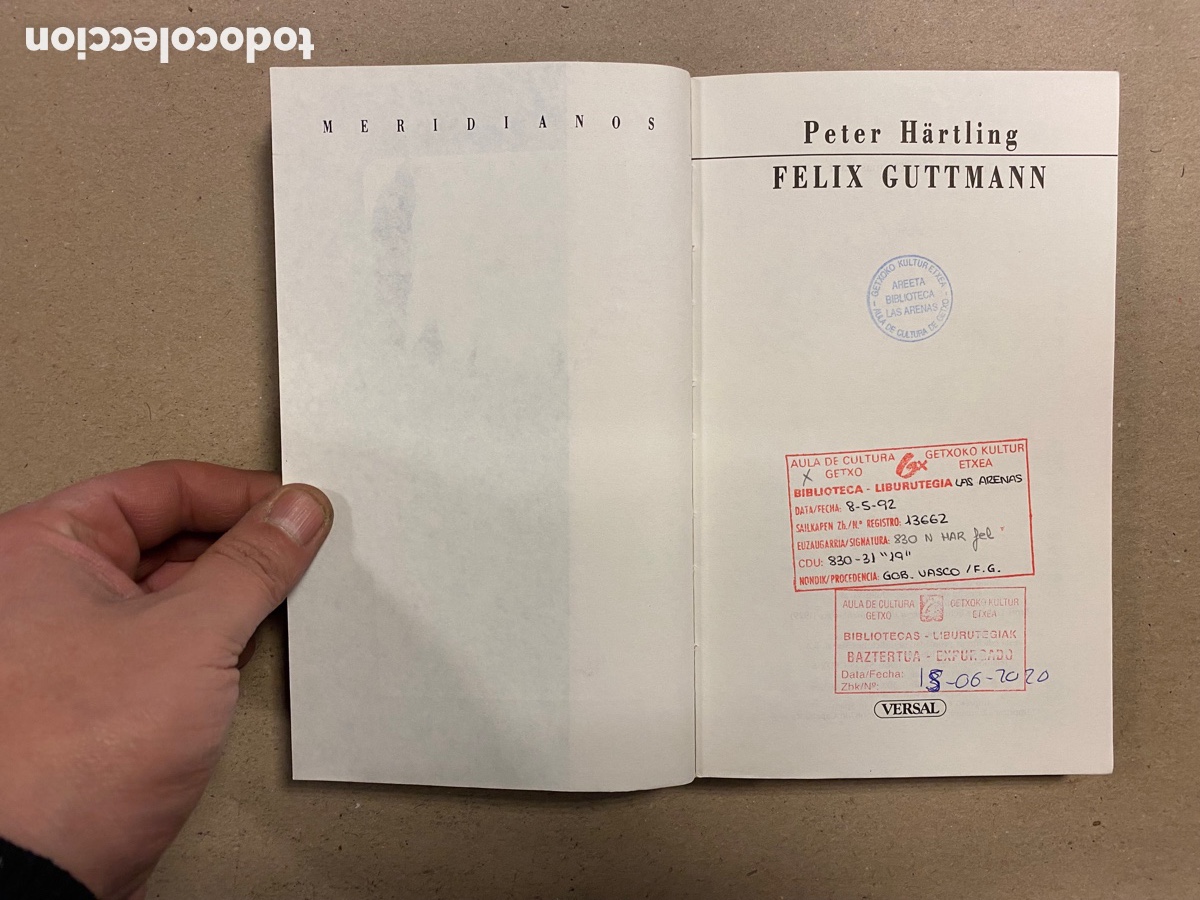 Libros de segunda mano: FELIX GUTTMANN. PETER H&Auml;RTLING. EDICIONES VERSAL 1990. - Foto 2