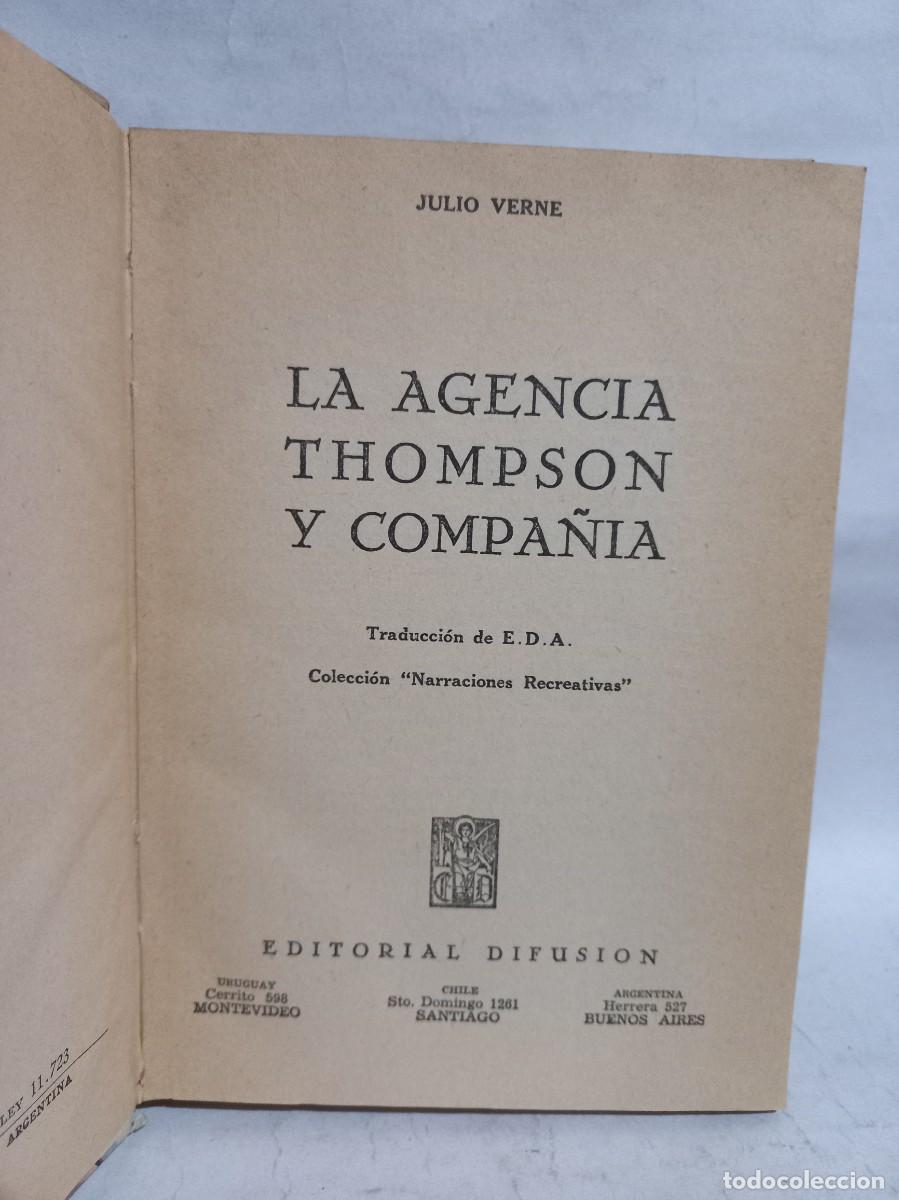 Libros de segunda mano: Julio Verne - La Agencia Thompson - 1952 - Foto 3