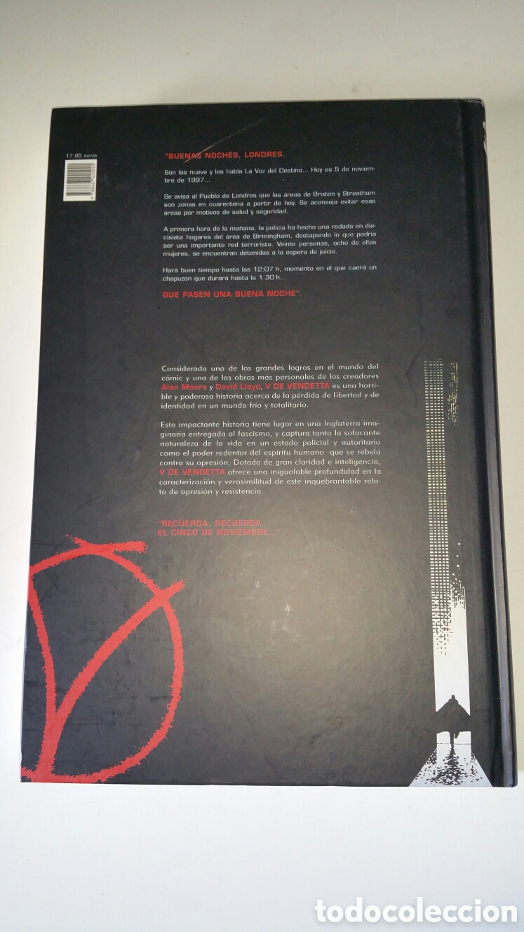Libros de segunda mano: V de vendetta. Alan Moore, editorial planeta de Agostoni. S. A. , 2008. - Foto 3