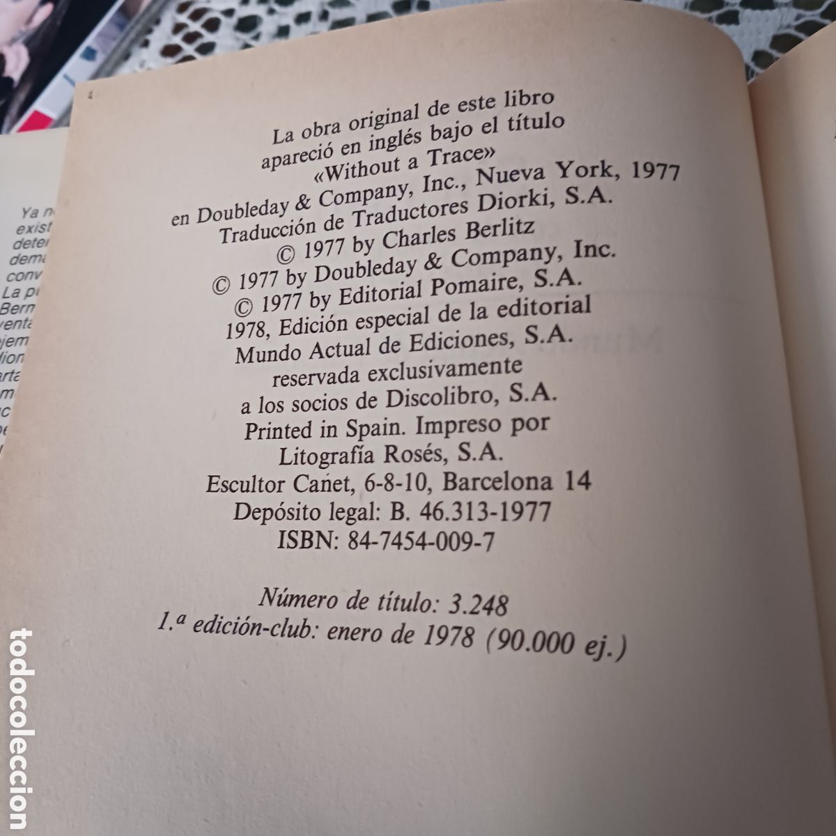 Libros de segunda mano: Sin rastro de Charles Berlitz - Foto 6