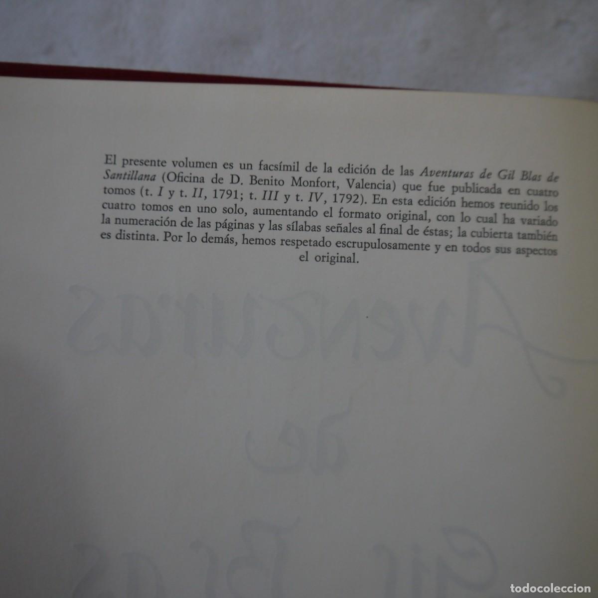 Libros de segunda mano: AVENTURAS DE GIL BLAS DE SANTILLANA - EDICIONES DEL MORAL - 1984 - Foto 4