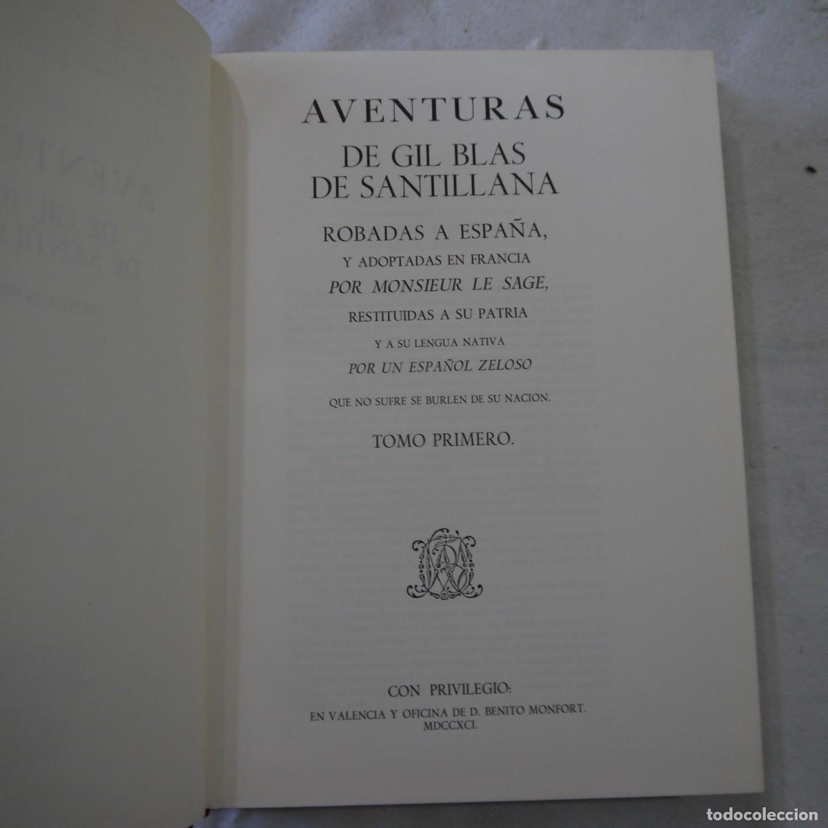 Libros de segunda mano: AVENTURAS DE GIL BLAS DE SANTILLANA - EDICIONES DEL MORAL - 1984 - Foto 6