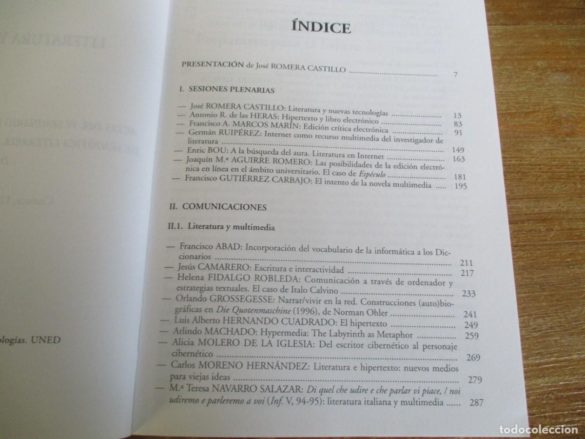 Libros de segunda mano: LITERATURA Y MULTIMEDIA W18648 - Foto 2