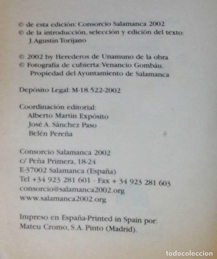 Libros de segunda mano: Miguel de Unamuno. Pensamientos y sentimientos. (B&aacute;sicos 2002) - Foto 2