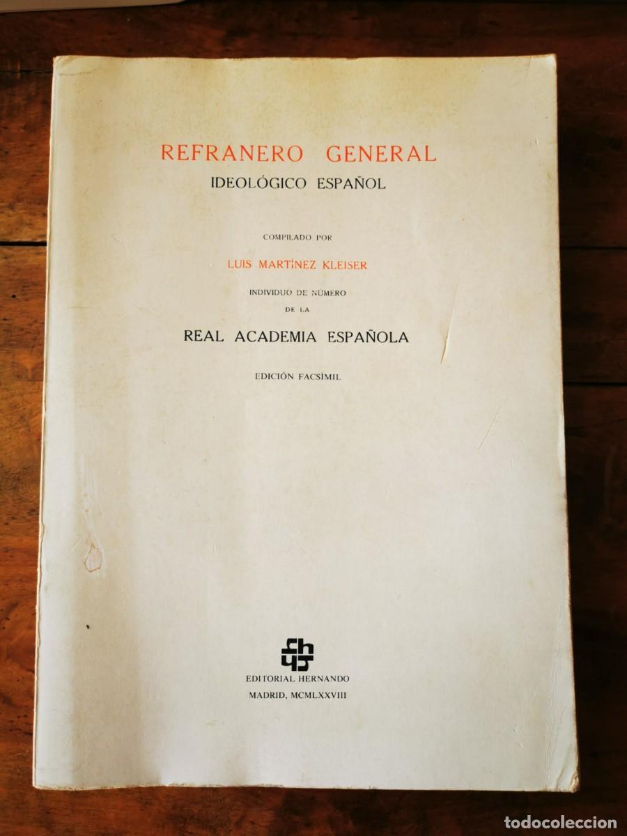 Libros de segunda mano: REFRANERO general ideol&oacute;gico espa&ntilde;ol - Foto 1