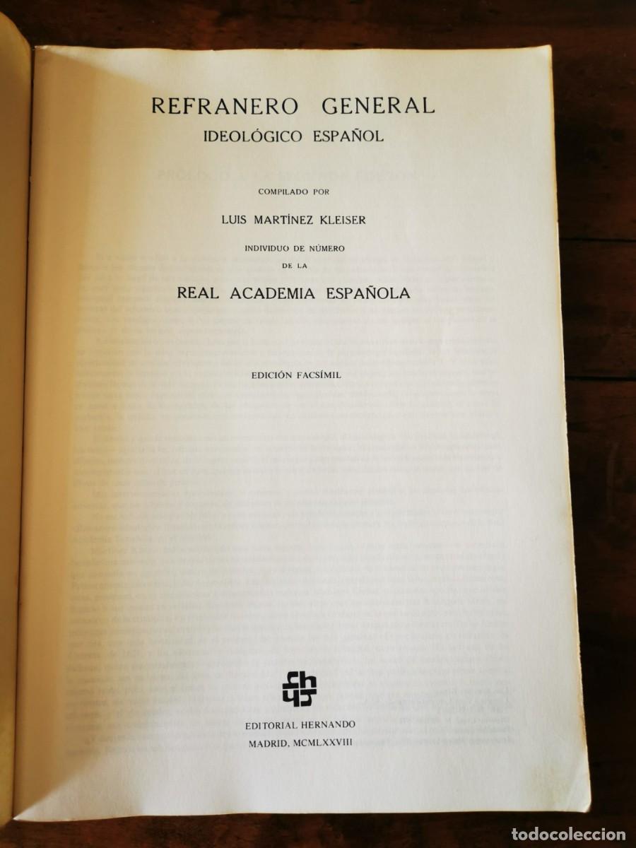 Libros de segunda mano: REFRANERO general ideol&oacute;gico espa&ntilde;ol - Foto 2