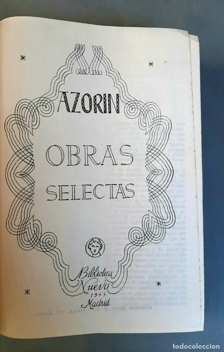 Libros de segunda mano: Azor&iacute;n - Obras Selectas - Madrid, Biblioteca Nueva 1943. - Foto 4