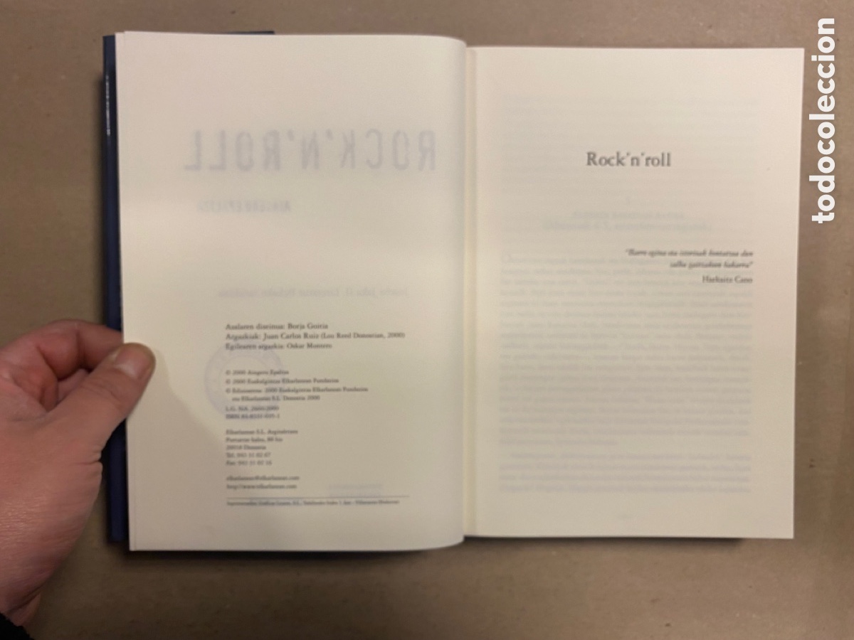 Libros de segunda mano: ROCK&rsquo;N&rsquo;ROLL. AINGERU EPALTZA ELKARLANEAN 2000. EUSKARAZ. - Foto 3