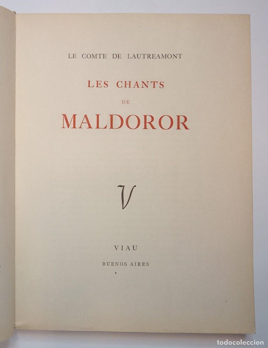 Libros de segunda mano: Conde de Lautr&eacute;amont - Les Chants de Maldoror - (1944) - Foto 2