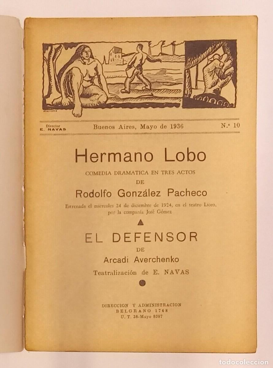 Libros de segunda mano: Gonz&aacute;lez Pacheco, Rodolfo - Hermano Lobo - Averchenko, A. - El Defensor - (1936) - Foto 2
