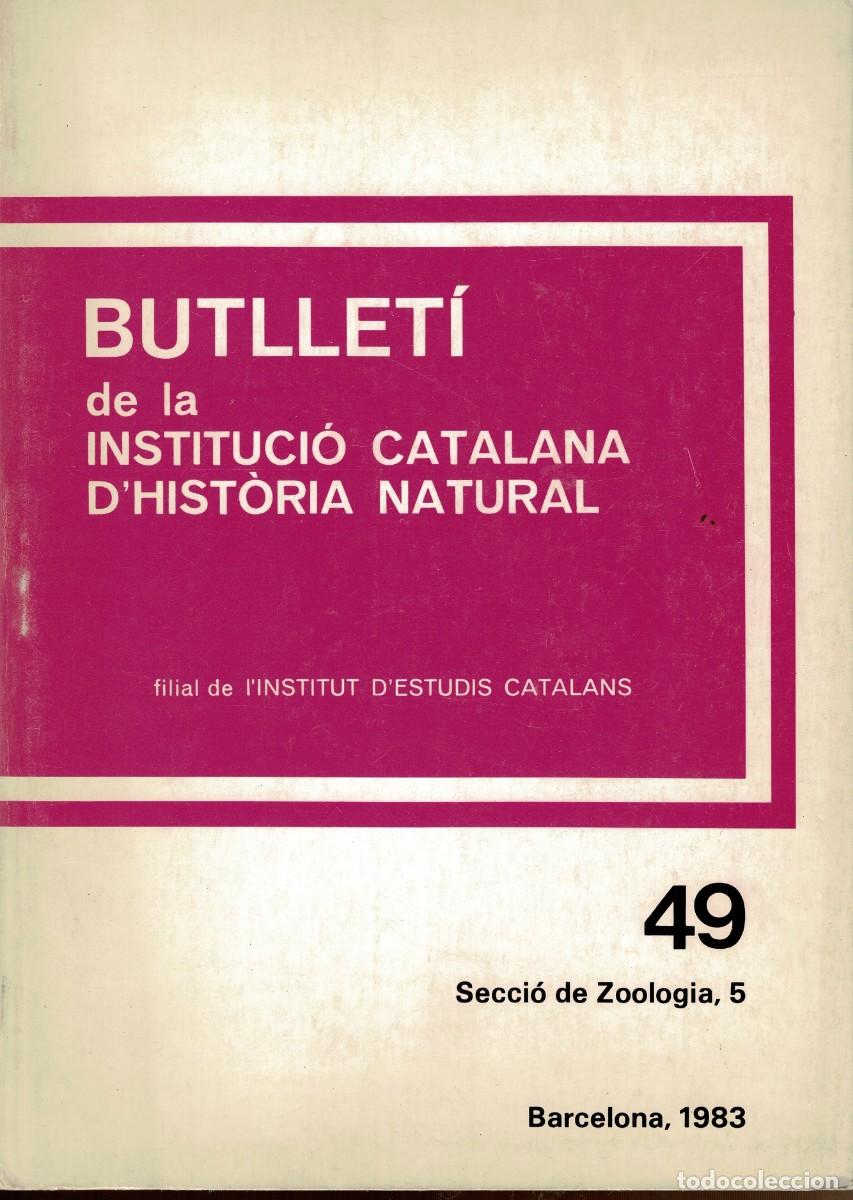Libros de segunda mano: Instituci&oacute; Catalana Historia Natural, Butlleti, n, 49 (Zoologia 5) 1983