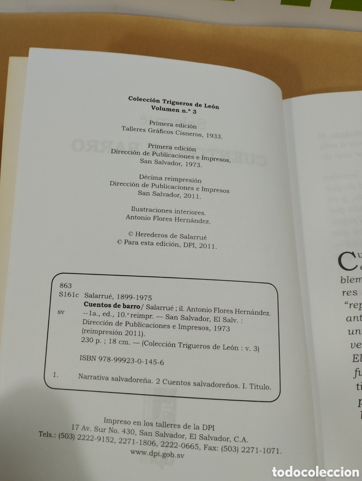 Libros de segunda mano: Cuentos de barro. Salarru&eacute;. DPI. - Foto 4