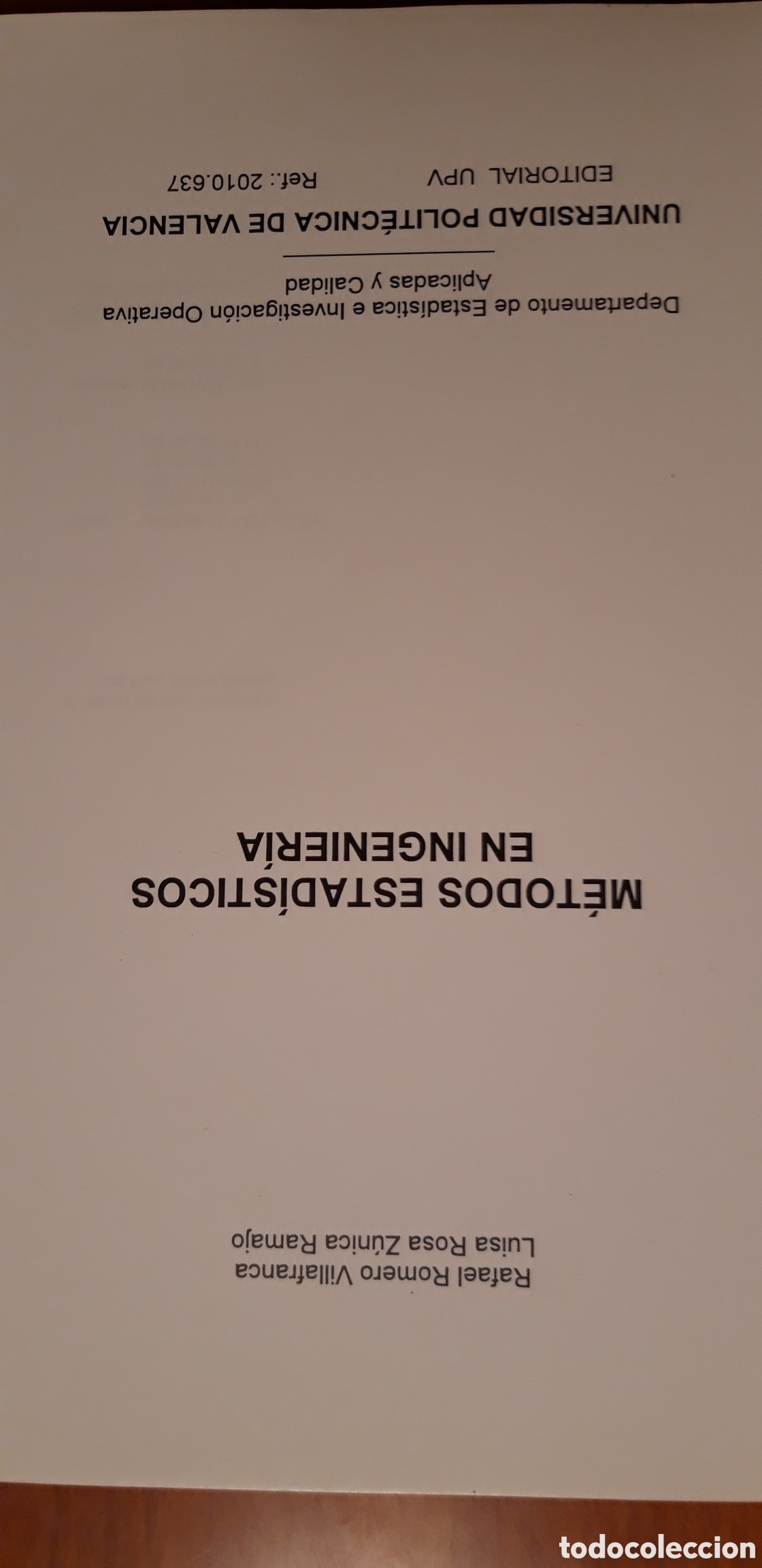 Libros de segunda mano: METODOS ESTADISTICOS EN INGENIERIA - Foto 3