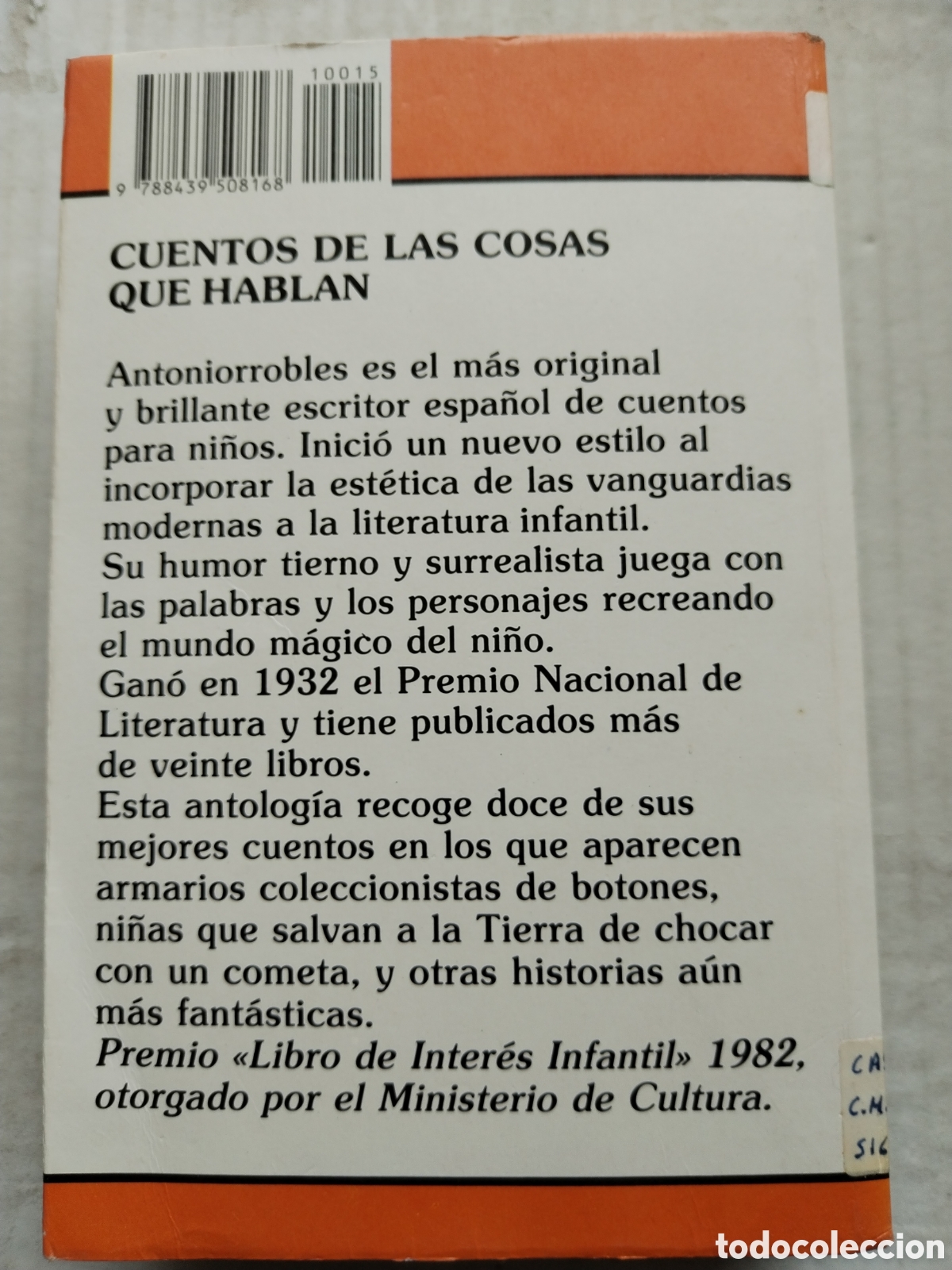 Libros de segunda mano: CUENTOS DE LAS COSAS QUE HABLAN/ANTONIO ROBLES - Foto 4