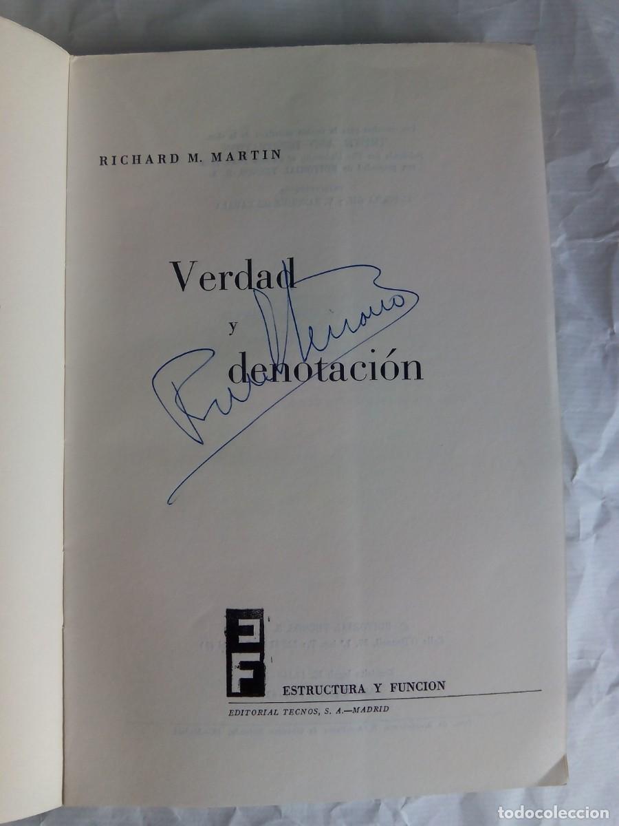 Libros de segunda mano: VERDAD Y DENOTACI&Oacute;N / R. M. MARTIN - Foto 3