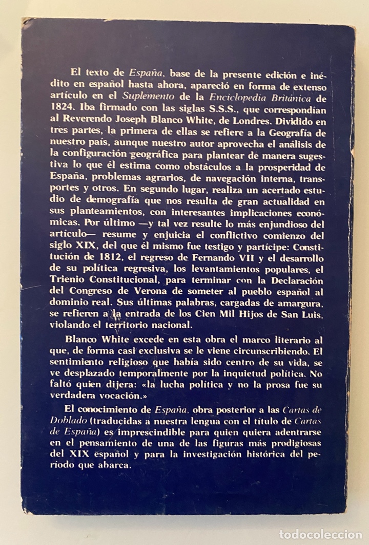 Libros de segunda mano: Espa&ntilde;a - BLANCO WHITE, Jos&eacute; Mar&iacute;a - Foto 2
