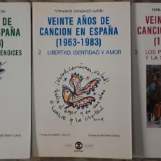 Libros de segunda mano: VEINTE AÑOS DE CANCIÓN EN ESPAÑA (1963-1983). FERNANDO GONZÁLEZ LUCINI.