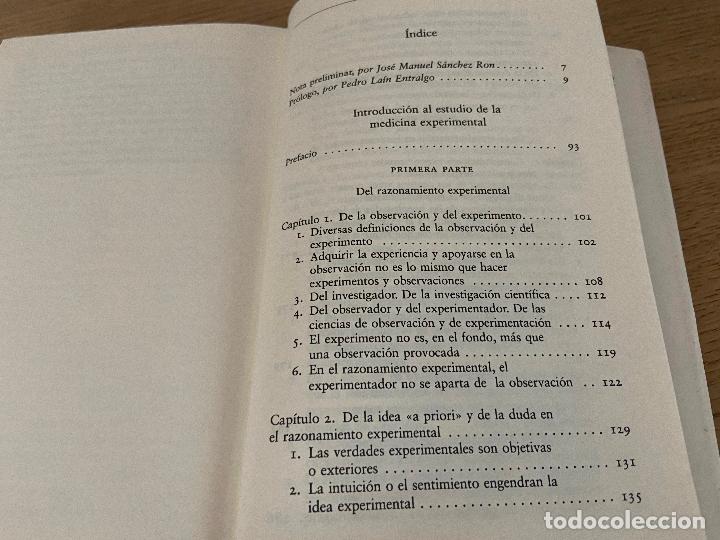 Libros de segunda mano: CLAUDE BERNARD INTRODUCCION AL ESTUDIO DE LA MEDICINA EXPERIMENTAL / CIRCULO DE LECTORES / OPERA - Foto 3