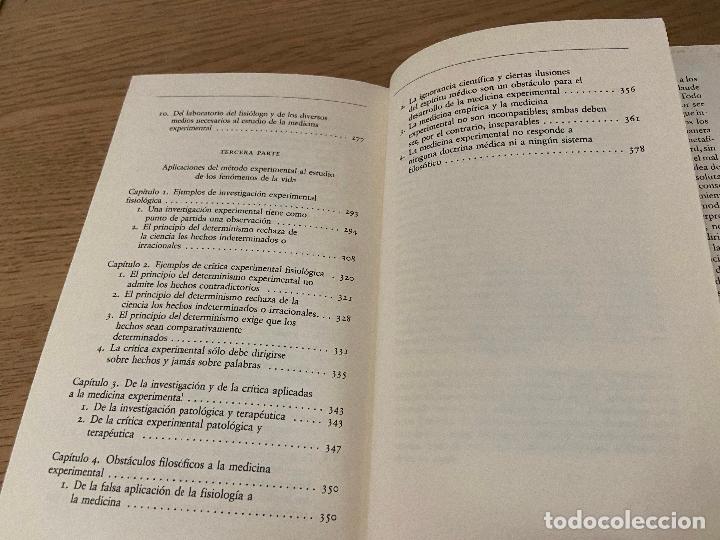 Libros de segunda mano: CLAUDE BERNARD INTRODUCCION AL ESTUDIO DE LA MEDICINA EXPERIMENTAL / CIRCULO DE LECTORES / OPERA - Foto 5