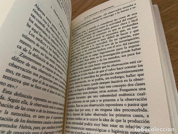 Libros de segunda mano: CLAUDE BERNARD INTRODUCCION AL ESTUDIO DE LA MEDICINA EXPERIMENTAL / CIRCULO DE LECTORES / OPERA - Foto 8
