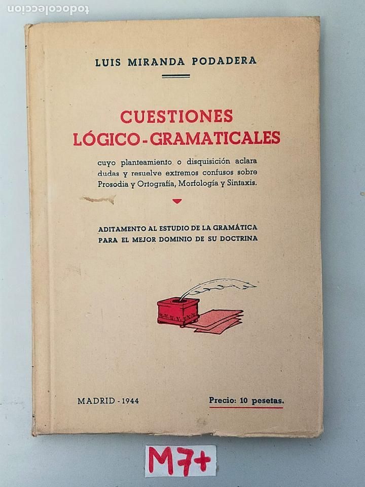Libros de segunda mano: Cuestiones l&oacute;gico gramaticales - Foto 1
