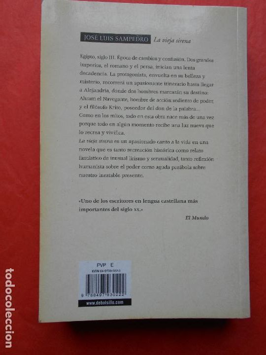 Libros de segunda mano: LA VIEJA SIRENA JOS&Eacute; LU&Iacute;S SAMPEDRO - Foto 2