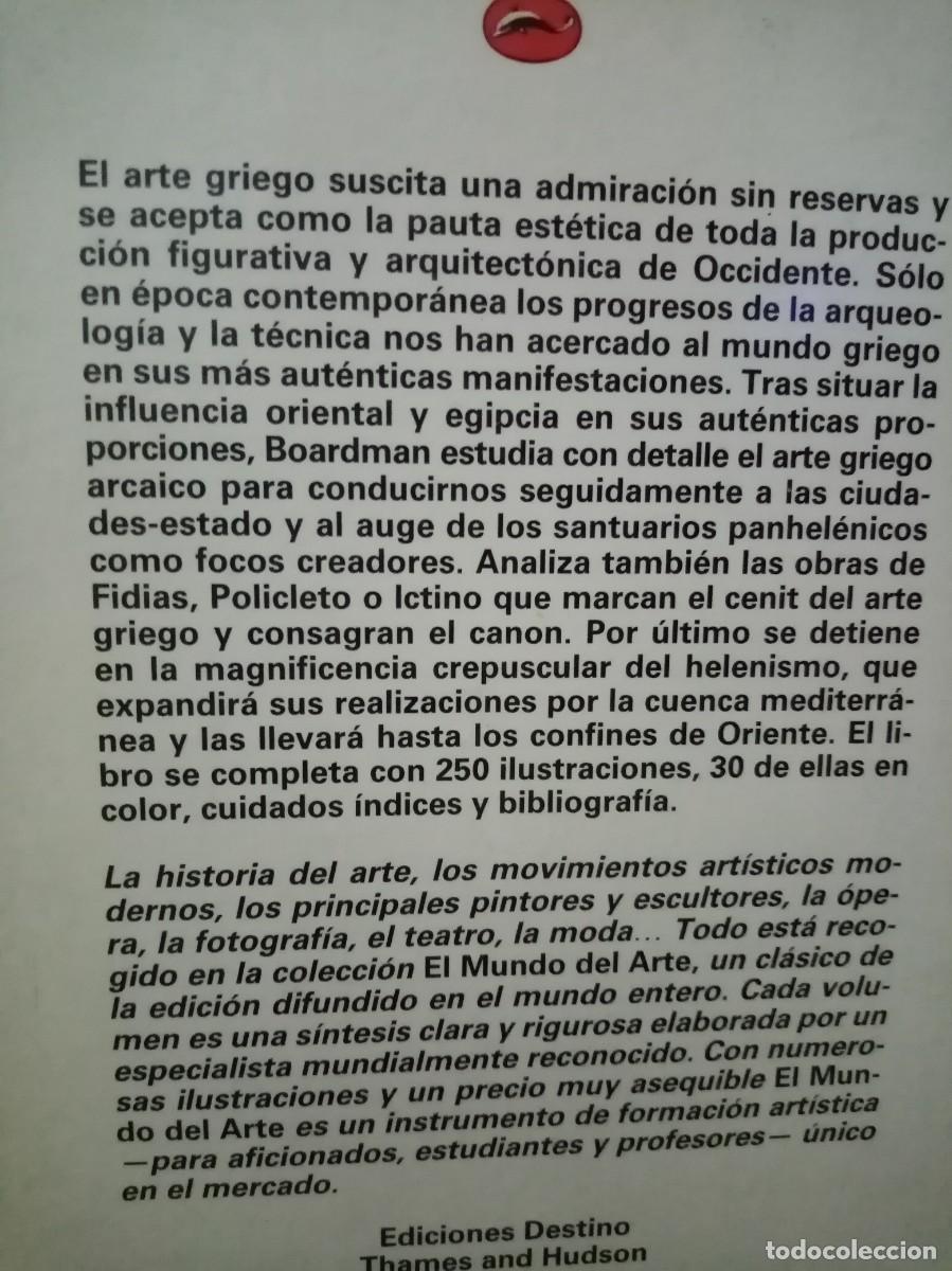 Libros de segunda mano: EL ARTE GRIEGO John Boardman - Foto 4