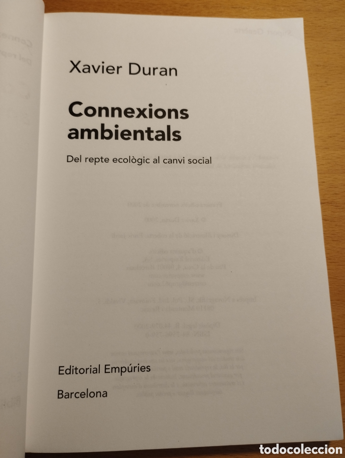 Libros de segunda mano: CONNEXIONS AMBIENTALS (XAVIER DURAN) - Foto 2