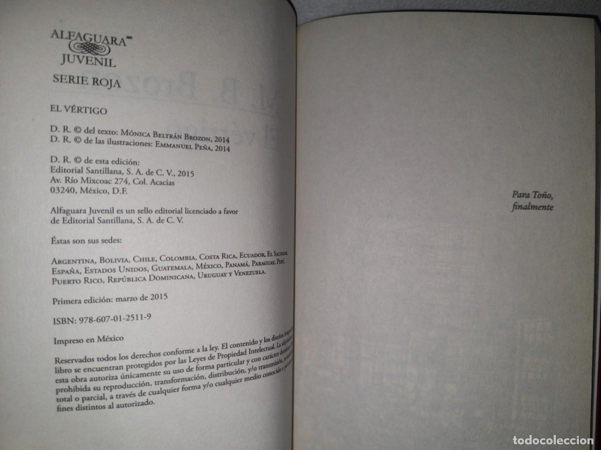 Libros de segunda mano: 70- EL V&Eacute;RTIGO - M. B. BROZON - PRIMERA EDICI&Oacute;N 2015 - Foto 5