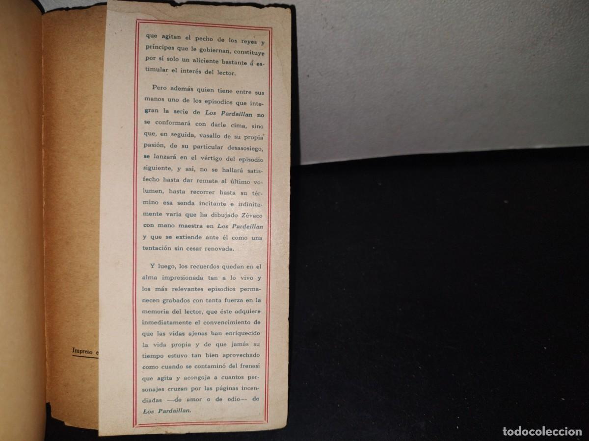 Libros de segunda mano: 70- Los Pardaillan. El Tesoro De Fausta - Miguel Zevaco - 1945 - Foto 4