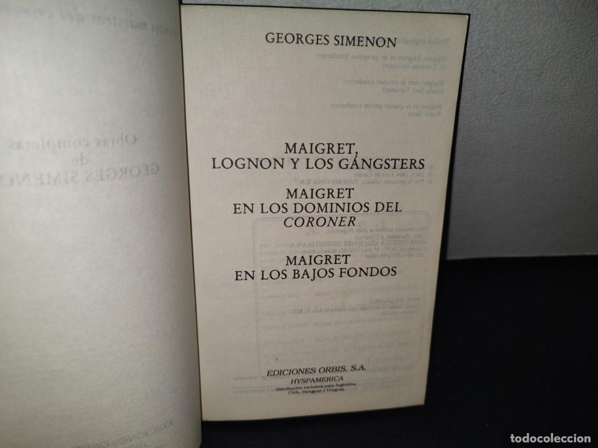 Libros de segunda mano: 70- VARIAS OBRAS DE GEORGES SIMENON - EDICIONES ORBIS - 1964 - Foto 5