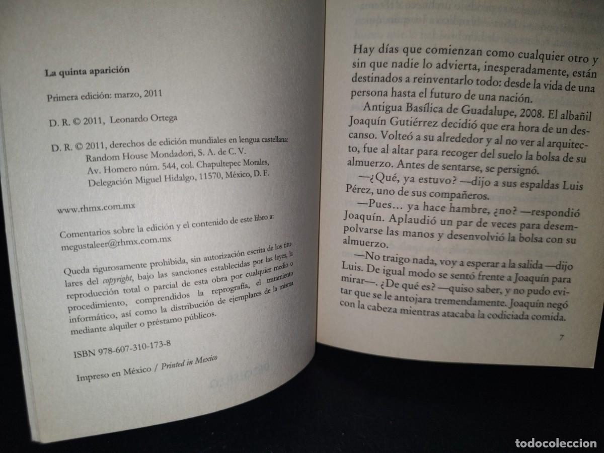 Libros de segunda mano: 70- LA QUINTA APARICI&Oacute;N - LEONARDO ORTEGA - PRIMERA EDICI&Oacute;N 2011 - Foto 4