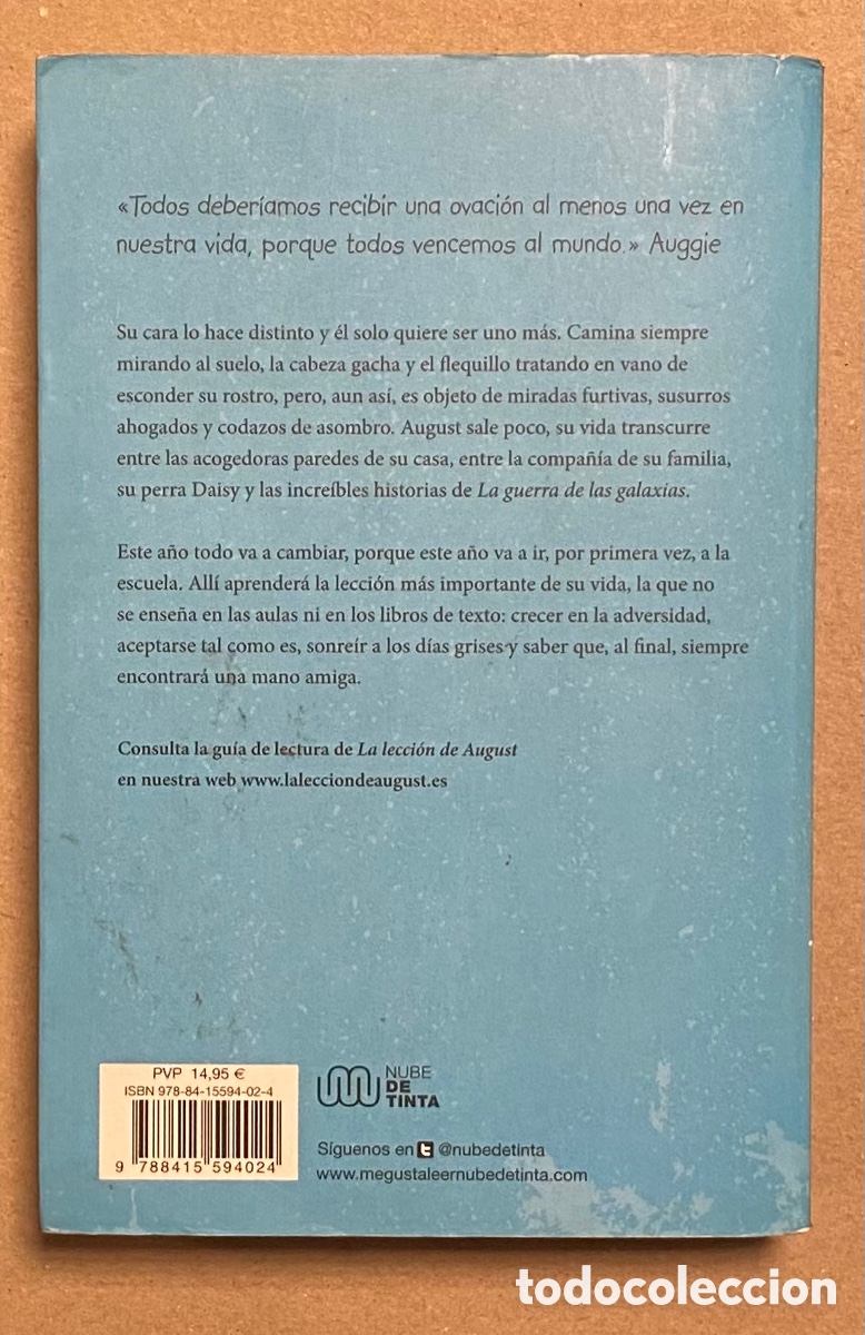 Libros de segunda mano: LA LECCI&Oacute;N DE AUGUST. R.J. PALACIO.!NUBE DE TINTA 2016. - Foto 6
