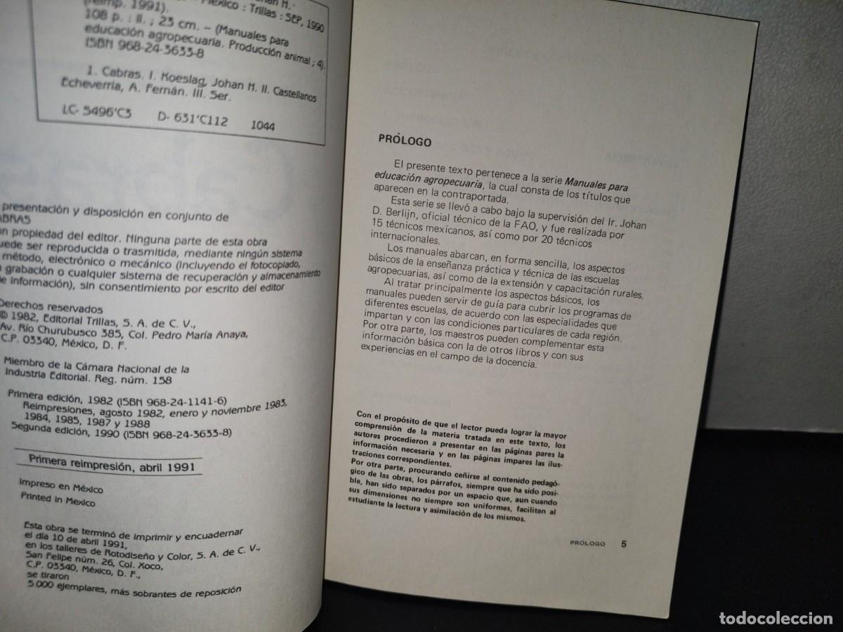 Libros de segunda mano: 70- MANUALES PARA EDUCACI&Oacute;N AGROPECUARIA. CABRAS - Foto 4