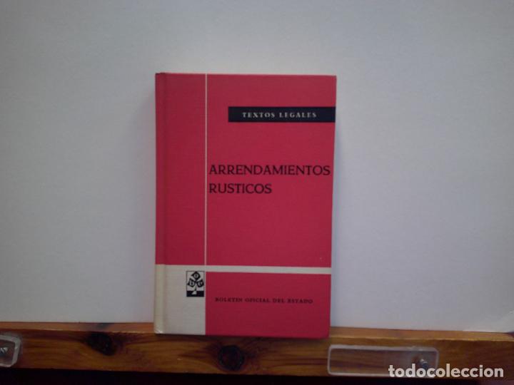 Libros de segunda mano: ARRENDAMIENTOS R&Uacute;STICOS. BOLET&Iacute;N OFICIAL DEL ESTADO. - Foto 1