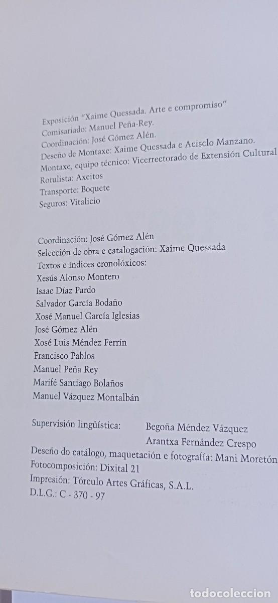 Libros de segunda mano: Quessada. Xaime Quessada. Arte e Compromiso. 1962-1997. - Foto 6