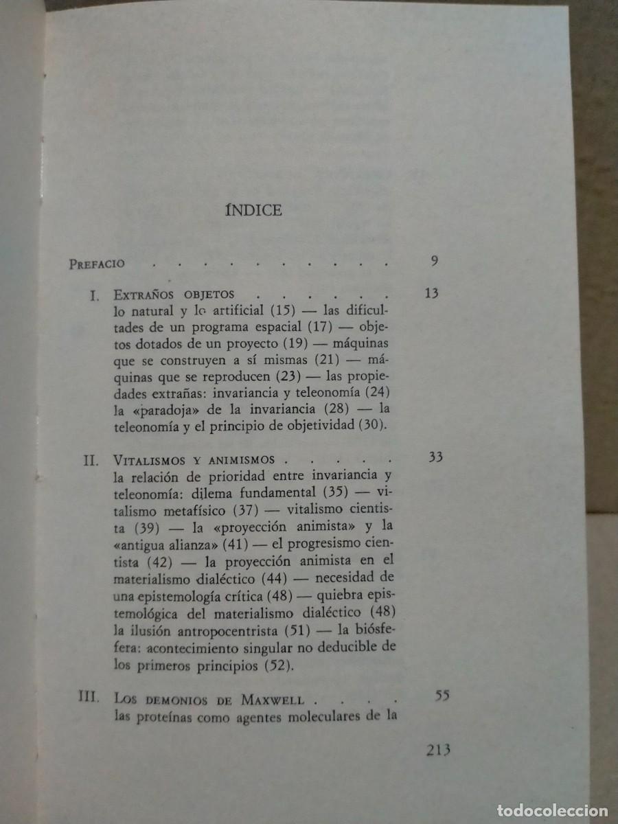 Libros de segunda mano: JACQUES MONOD. EL AZAR Y LA NECESIDAD .MONTE &Aacute;VILA - Foto 3
