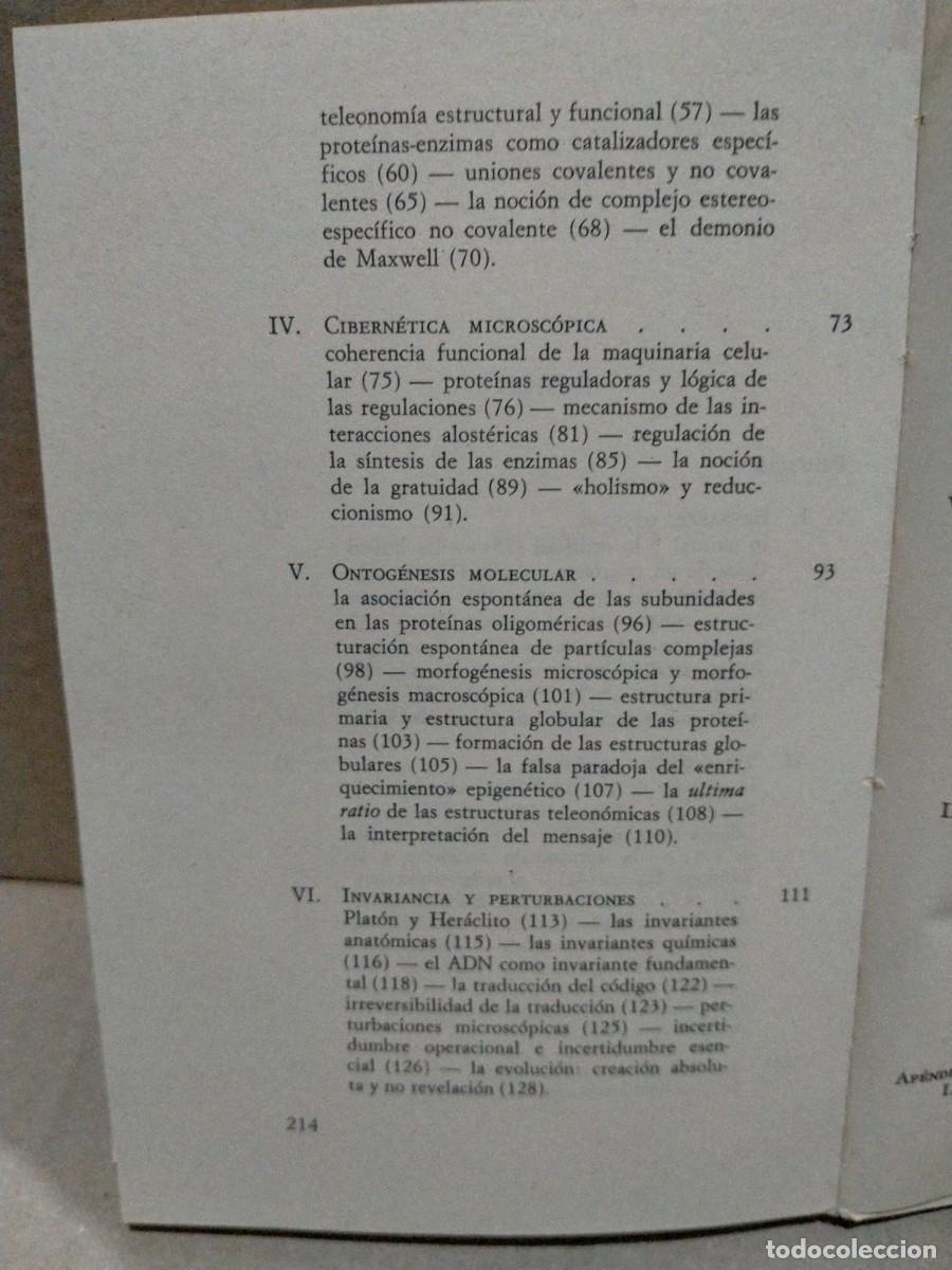 Libros de segunda mano: JACQUES MONOD. EL AZAR Y LA NECESIDAD .MONTE &Aacute;VILA - Foto 5