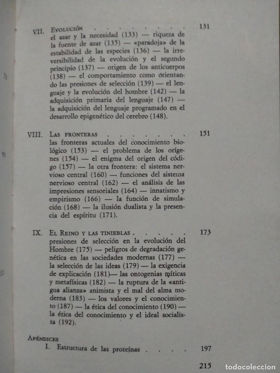 Libros de segunda mano: JACQUES MONOD. EL AZAR Y LA NECESIDAD .MONTE &Aacute;VILA - Foto 6