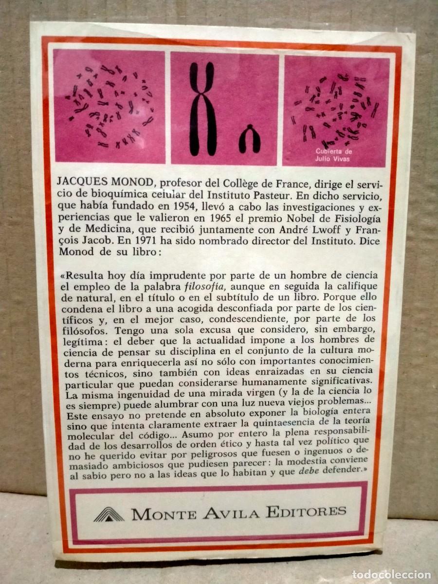 Libros de segunda mano: JACQUES MONOD. EL AZAR Y LA NECESIDAD .MONTE &Aacute;VILA - Foto 8