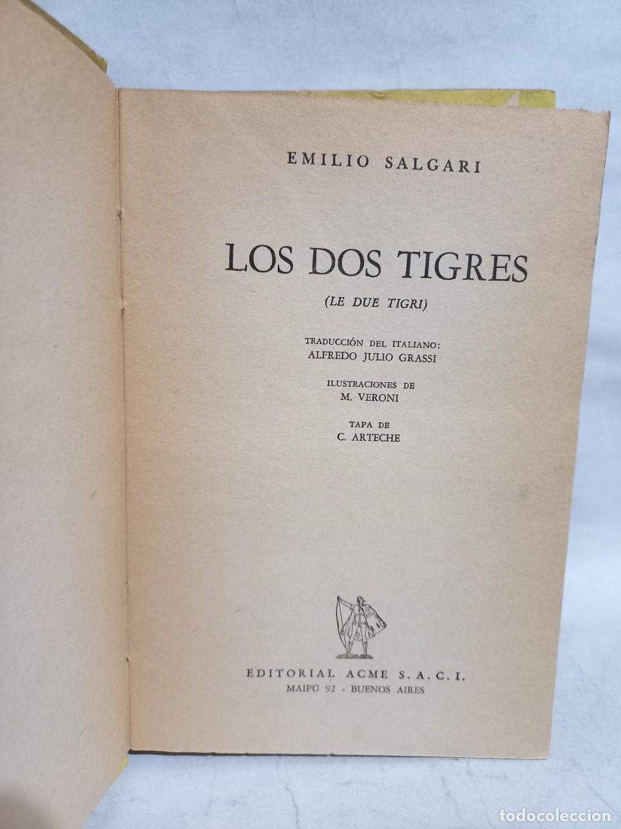 Libros de segunda mano: Emilio Salgari - Los Dos Tigres - 1956 - Foto 3
