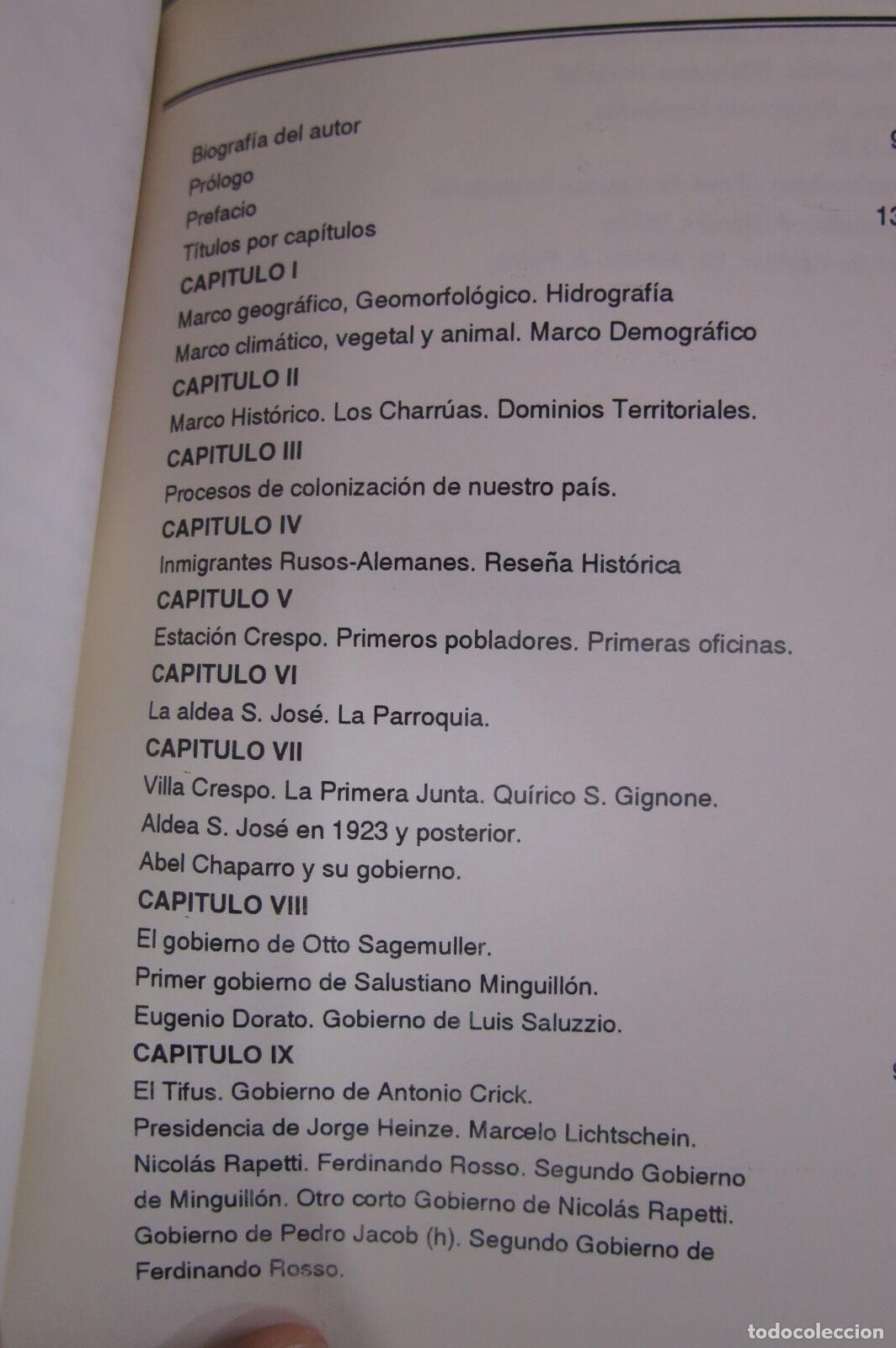 Libros de segunda mano: HISTORIA DE LA CIUDAD DE CRESPO. BRITOS - Foto 2