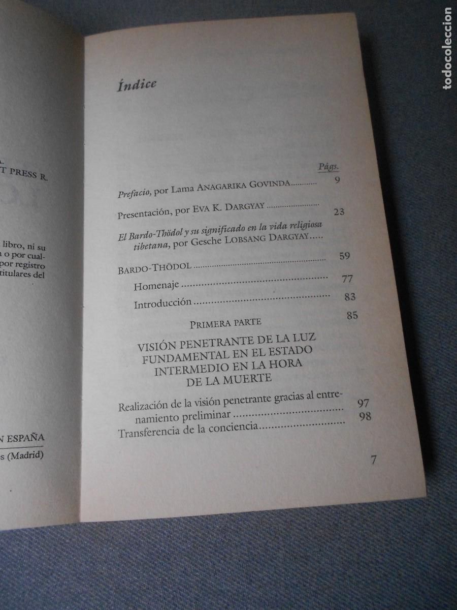 Libros de segunda mano: EL LIBRO TIBETANO DE LOS MUERTOS - Foto 3