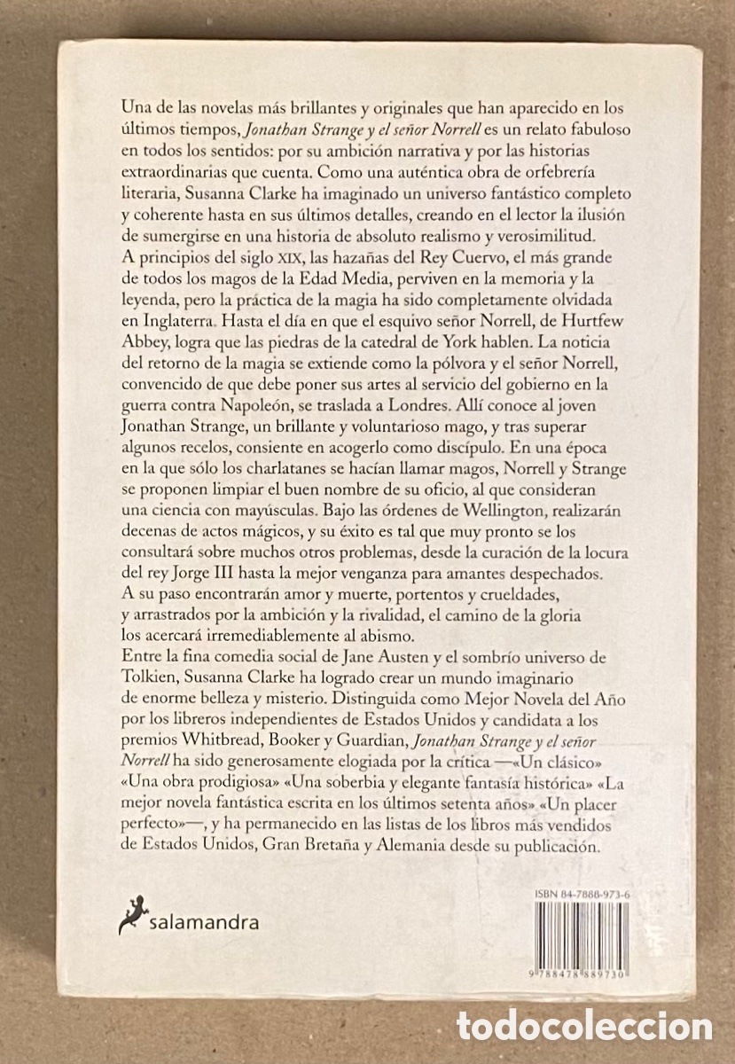Libros de segunda mano: JONATHAN STRANGE Y EL SE&Ntilde;OR NORRELL. DUSANA CLARKE. EDICIONES SALAMANDRA 2004. - Foto 7